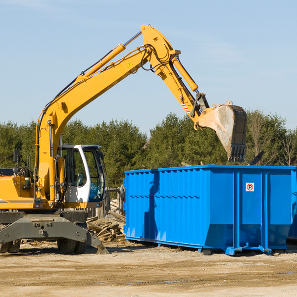 are there any restrictions on where a residential dumpster can be placed in Thunderbolt